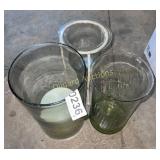 Glass candle holders