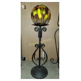 Candle stand with glass globe