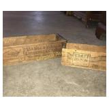 Advertising wood boxes