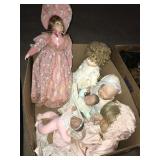 Porcelain dolls and other baby dolls