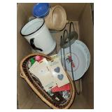 Cookie cutters, basket, plates and more