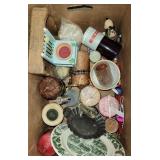 Candles,  plate, jar light top and more