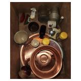 Salt & pepper shakers, bottles, serving tray, more