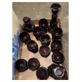 Avon amber ware and cologne bottles