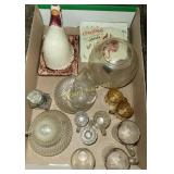 Shot glasses, glassware,  chicken wall decor, more