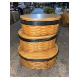 (3) Longaberger basket set