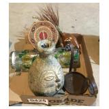 Vase w/ face, glass container, small vase, more