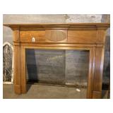 Wooden fireplace mantle