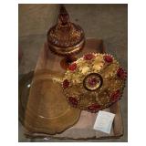 Candy dish and platters