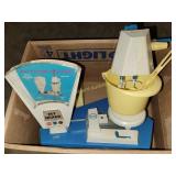 Gilbert toy "My Mixer" and kitchen towels