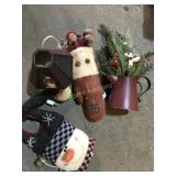 Christmas light, watering tin, snowman, and more