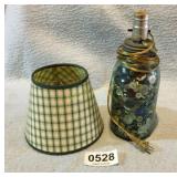 Ball jar brand button filled electric lamp