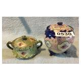 Japanese/oriental bowl/vases w/lids