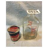 Boyer Dairy Ashland OH milk jug & metal cottage