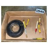 Firestone ashtray and pencils