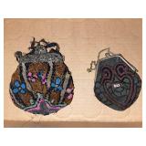 Beaded purses with metal clasps