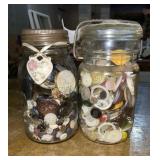 Jars full of buttons