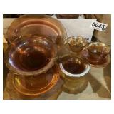 2 boxes - Carnival glass dish set