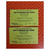 (2) Brookside Golf Coarse Certificates