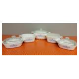 5 PC Corning Ware Baking Dishes