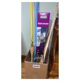 Yard sticks, Microfiber mop, broom, and more