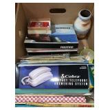 Childs books, phone and more