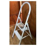 White step ladder