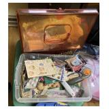 (2) containers of Sewing items