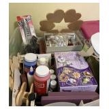 (2) totes craft and sewing supplies