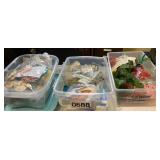 Misc sewing and craft supplies and yo-yos