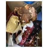 (2) containers of craft and sewing supplies