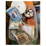 (2) totes of sewing supplies and more