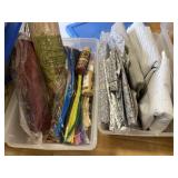 (5) containers of craft supplies and more