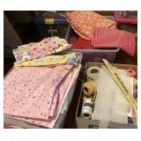 (3) containers of fabric and more