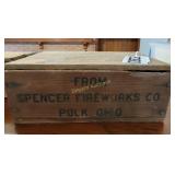 Spencer Fireworks wood box