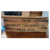 Spencer Fireworks wood box