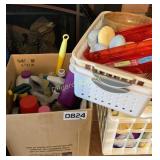 Cleaning products, soap, and organizers