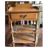 Wooden end table (Approx 30" tall)