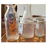Local dairy milk bottles