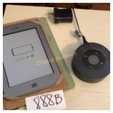 Kindle and Bluetooth speaker