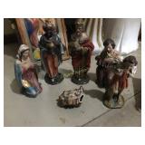 Plastic Nativity figurines