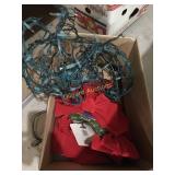 Christmas ball lights and bows