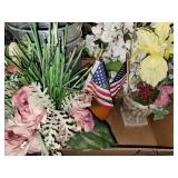 Vases and fake flowers