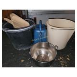 Bucket, flower water jug, and more
