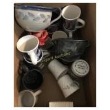 Mugs and pottery pitchers