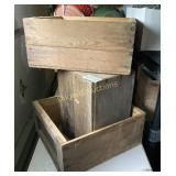 (3) wooden crates