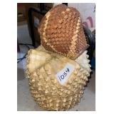 Basket and wooden basket