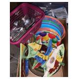 Misc flatware, plates, knives and more