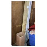 Clay pipe, wood, flooring piece