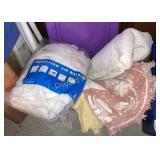 (2) totes of blankets